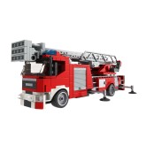 Bouwpakket Brandweerwagen met Draailadder, Brixies Plus