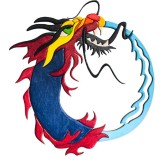 Intarsia Draak - Schilderen en Puzzelen- hout