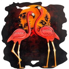 Intarsia Flamingo - Schilderen en Puzzelen- hout
