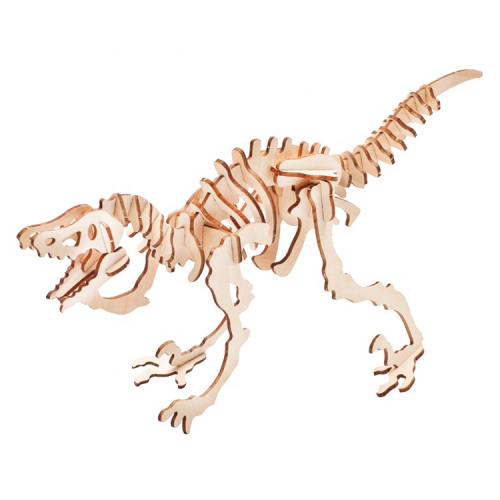 Encommium pomp tiran Bouwpakket Dino Dinosaurus Velociraptor- hout