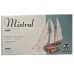 Modelbouw Schip Platbodem Pailebote  'Mistral' van hout