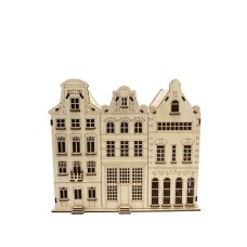 Bouwpakket Grachtenpanden- hout