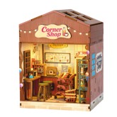 DIY Miniature Scene 3D Kruidenierswinkel met LED- verlichting- MDF DIY Miniature Scene 3D Kruidenierswinkel met LED- verlichting- MDF