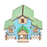 Bouwpakket Boshuisje Forest Cottage van hout- kleur