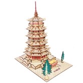 Bouwpakket Fogong Temple Buddha Tower (China) van hout