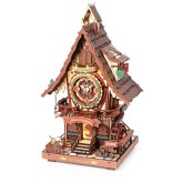 Bouwpakket Koekoeksklok Mechanisch (USB) gekleurd- hout