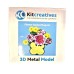 Bouwpakket 3D Model DIY Bloemenmand Magneet- gekleurd- metaal