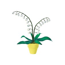 Bouwpakket 3D Model DIY Lelietje van Dalen in Pot- gekleurd