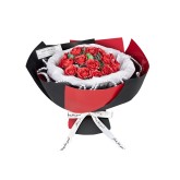 Bouwpakket 3D Model DIY Boeket Rode Rozen- gekleurd- metaal