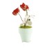Bouwpakket 3D Model DIY Rode Roos in Pot- gekleurd- metaal