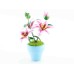 Bouwpakket 3D Model DIY Roze Lelies in Pot- gekleurd- metaal