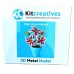 Bouwpakket 3D Model DIY Roze Lelies in Pot- gekleurd- metaal