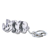 Sleutelhanger Neushoorn- metaal