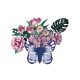 Bouwpakket 3D Model DIY Mand met Vlinderbloemen Magneet- gekleurd- metaal