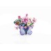 Bouwpakket 3D Model DIY Mand met Vlinderbloemen Magneet- gekleurd- metaal