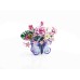 Bouwpakket 3D Model DIY Mand met Vlinderbloemen Magneet- gekleurd- metaal