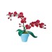 Bouwpakket 3D Model DIY Vlinderorchidee in Pot- gekleurd- metaal