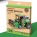 Bouwpakket Oogstmachine met pullback-mechanische- gekleurd- MDF