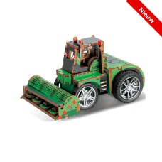Bouwpakket Weeder met pullmechanische- gekleurd- MDF