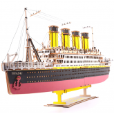 Bouwpakket Titanic groot hout- kleur