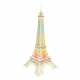 Bouwpakket Eiffeltoren supergroot (106 cm.) met verlichting
