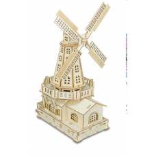 Bouwpakket Molen met LED-verlichting