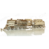 Bouwpakket Stoomlocomotief met Tender Mechanisch- hout