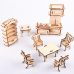 Bouwpakket Poppenhuismeubels complete set 1:24 hout- lasercutting