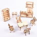 Bouwpakket Poppenhuismeubels complete set 1:24 hout- lasercutting