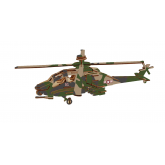 Bouwpakket Apache Helikopter-hout- kleur